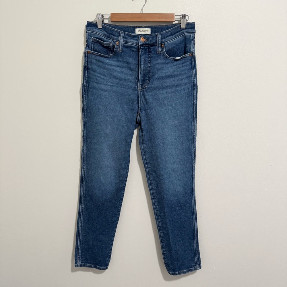 Madewell High-Rise Stovepipe Jeans in Medium Blue Wash